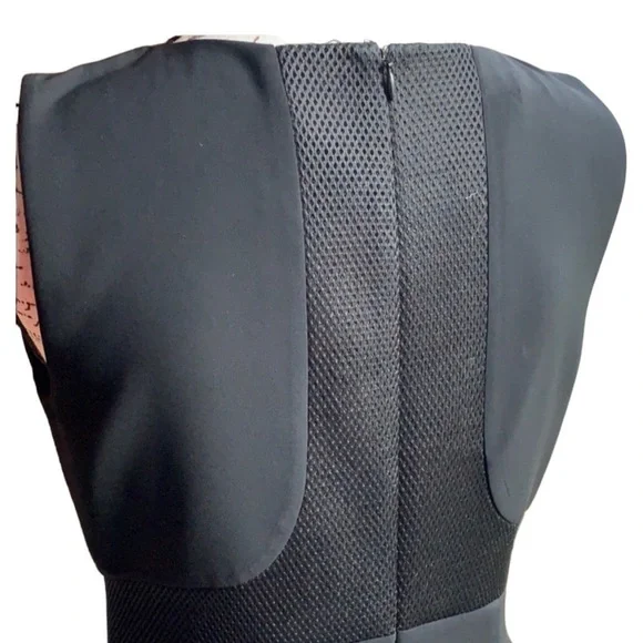 Lafayette 148 New York Faux Leather Inserts Sheath Dress - Picture 13 of 13